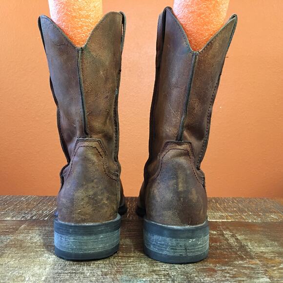 Ariat Rambler Mens Western Boot Antiqued Brown 9.5 D Leather Cowboy Square Toe - Picture 3 of 11